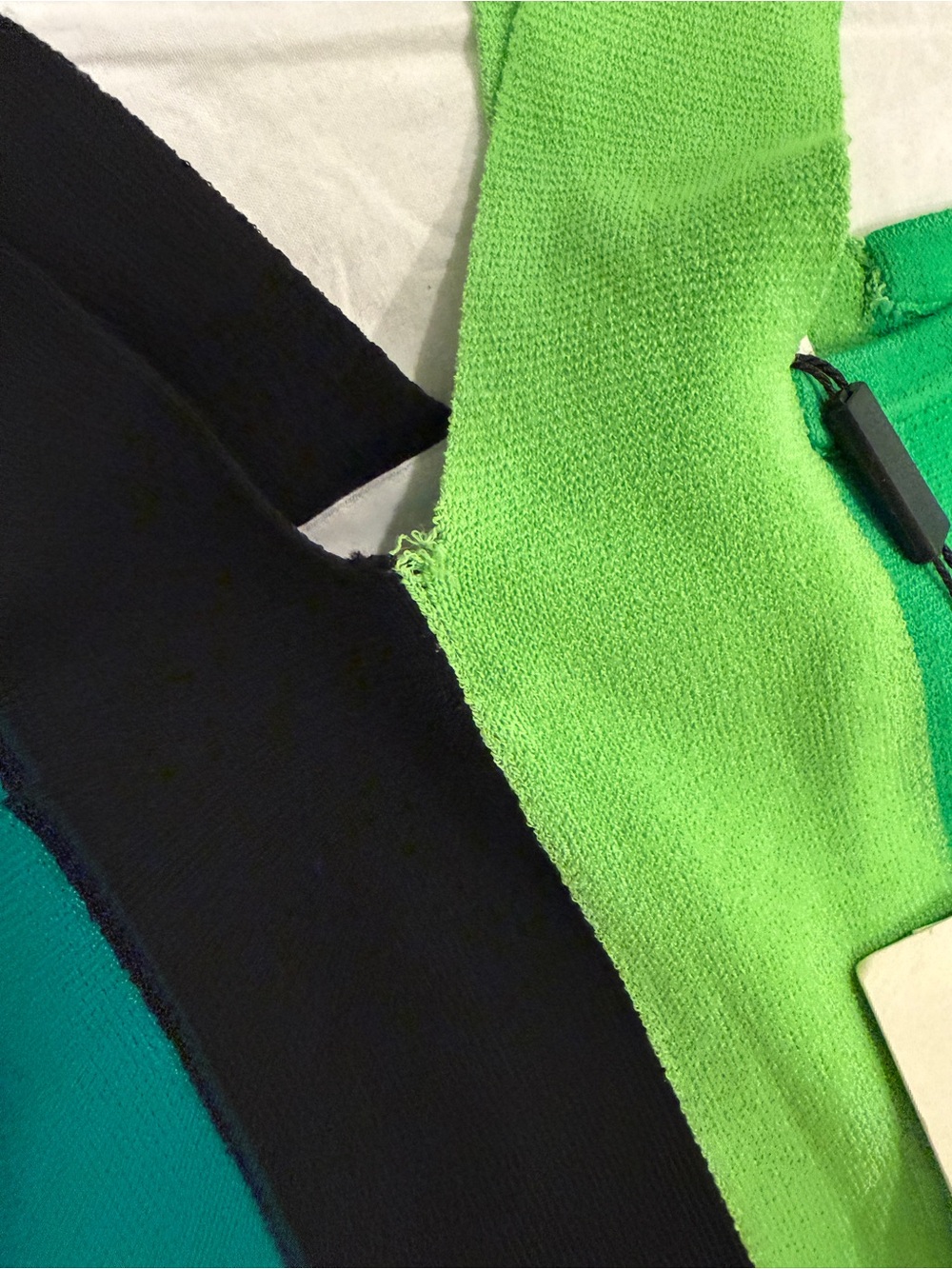 Striped Green Fringe dress - Picture 9 of 11